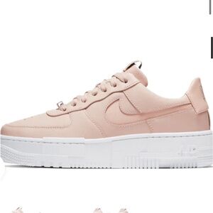 Nike  Air Force1 Women's Blush Pink Sneakers